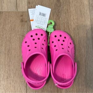 NWT Crocs Kids Pink Clogs Size 10